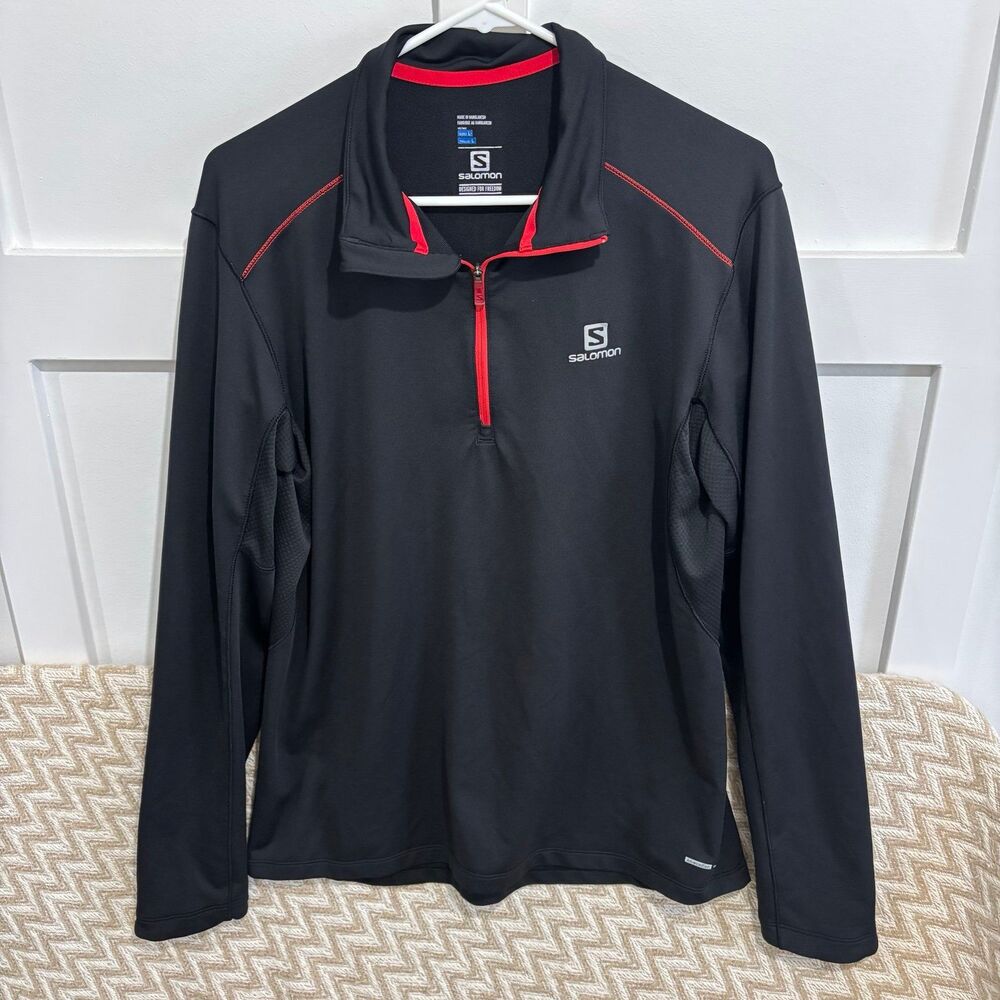 Salomon Men’s Advanced Skin Warm 1/4 Zip Pullover Shirt Running Top